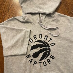 NBA Toronto Raptors Gray Short Sleeve Hoodie men’s large